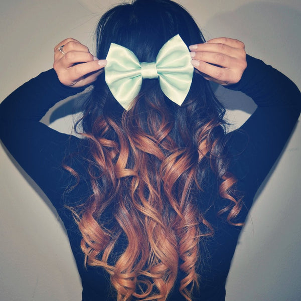 Black Polkadot Hair Bow